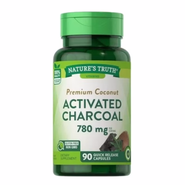 Natures Truth Activated Charcoal 780mg QR caps 90s
